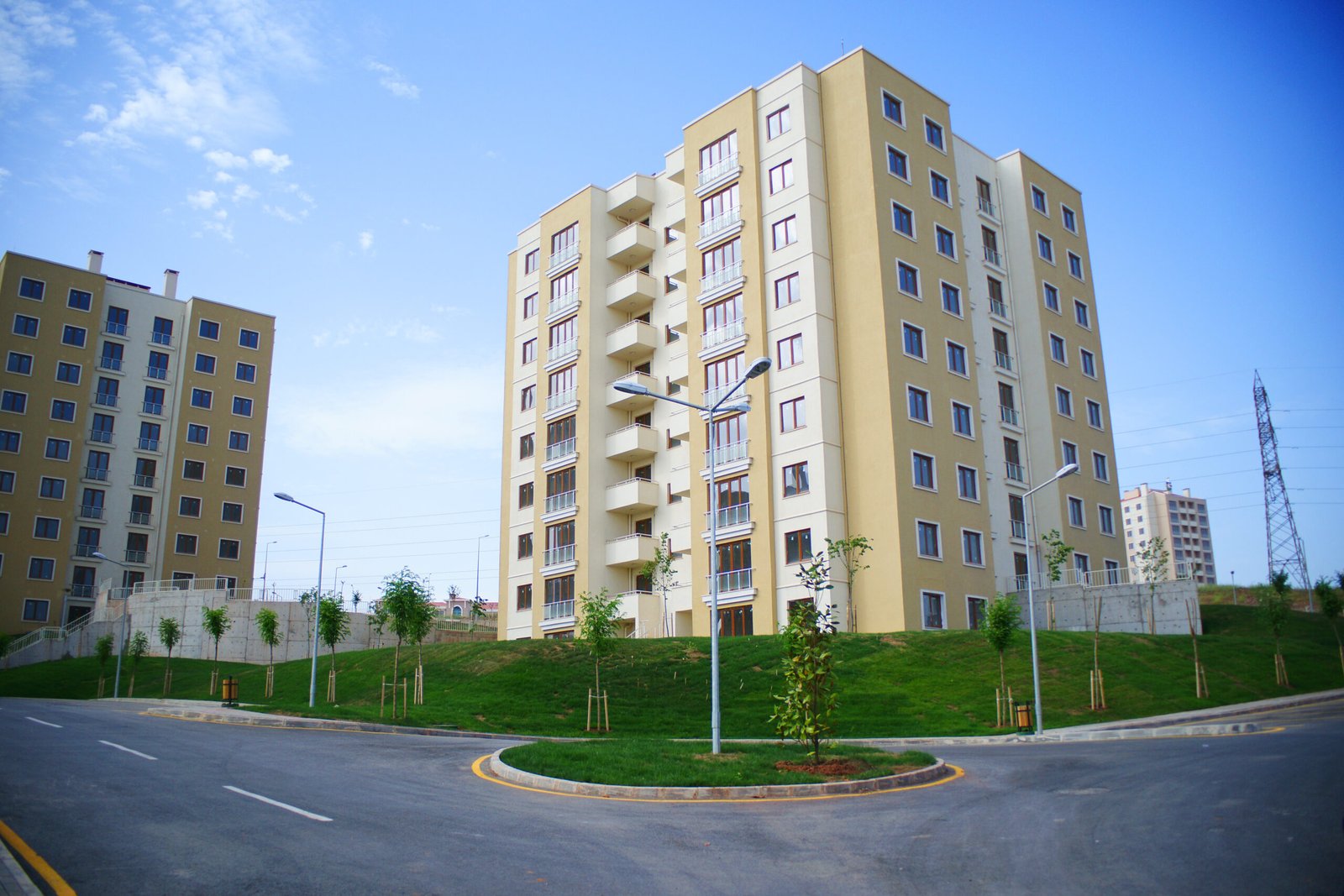 Home new buildings with green areas